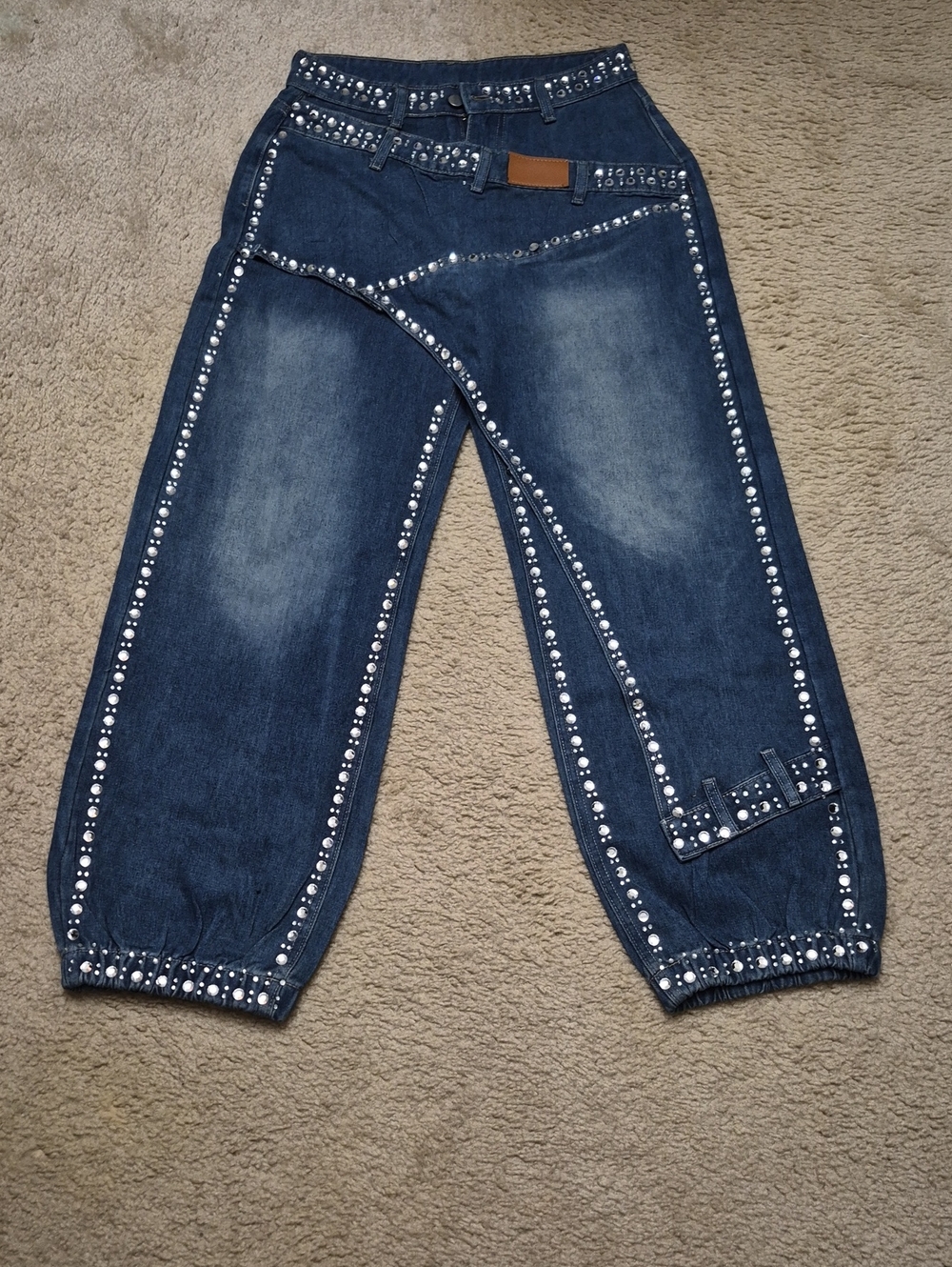 Studded Dark Blue, Size Small Women’s Jeans - Fashion Trim, New Never Worn